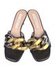 Stella McCartney Vegan Leather Chain-Link Accents Slides