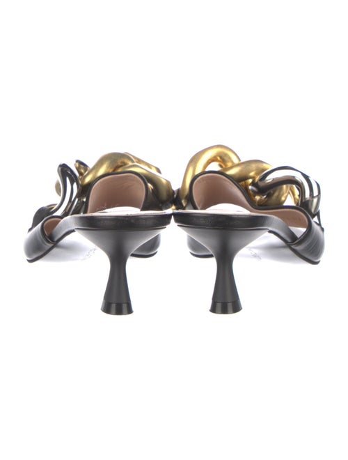 Stella McCartney Vegan Leather Chain-Link Accents Slides