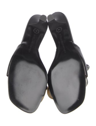 Stella McCartney Vegan Leather Chain-Link Accents Slides