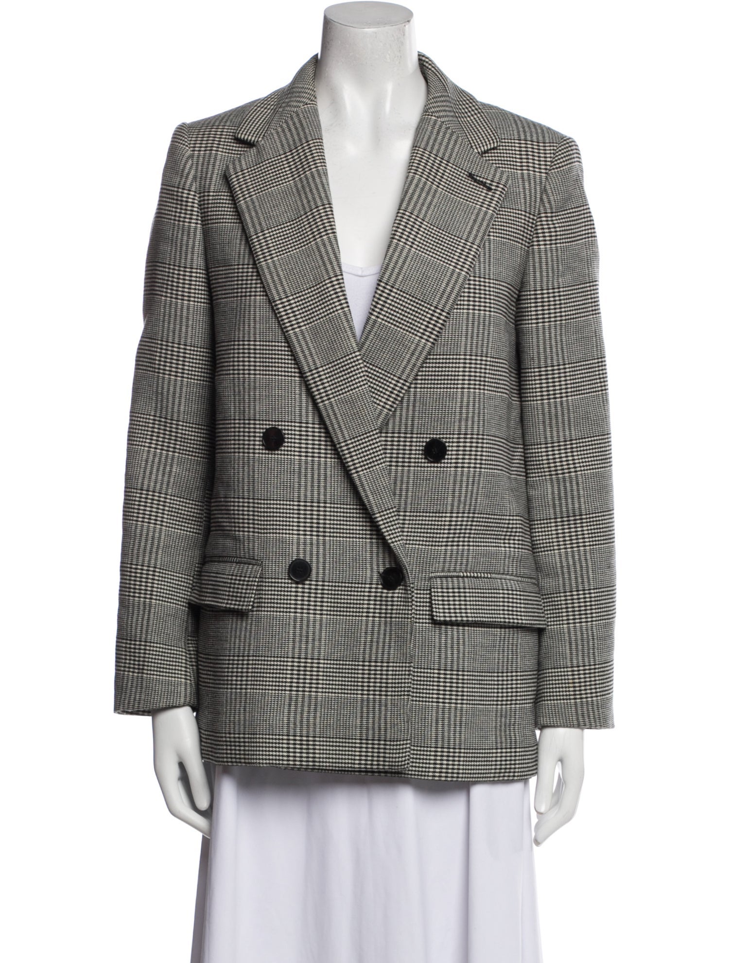 Stella McCartney Wool Plaid Print Blazer