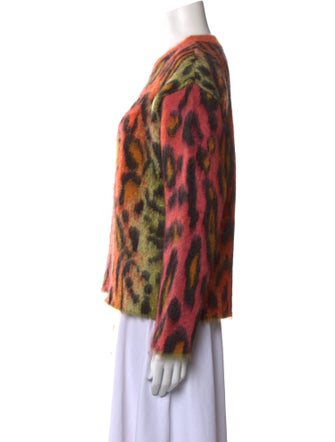 Stella McCartney Mohair Animal Print Sweater