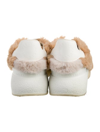 Stella McCartney Faux Fur Colorblock Pattern Sneakers