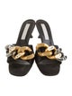 Stella McCartney Vegan Leather Chain-Link Accents Slides