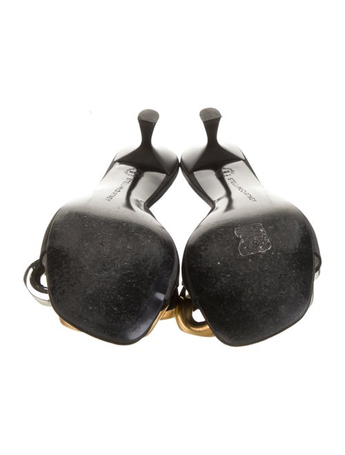 Stella McCartney Vegan Leather Chain-Link Accents Slides