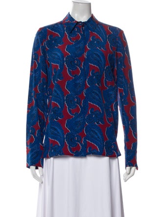 Stella McCartney Silk Printed Button-Up Top