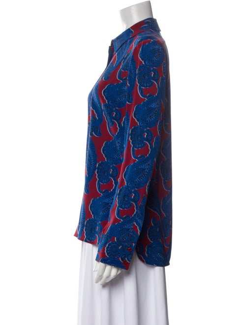 Stella McCartney Silk Printed Button-Up Top