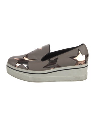 Stella McCartney Leather Wedge Sneakers