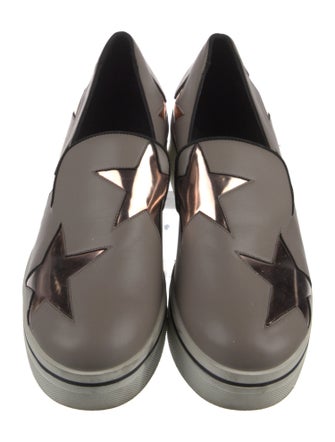 Stella McCartney Leather Wedge Sneakers