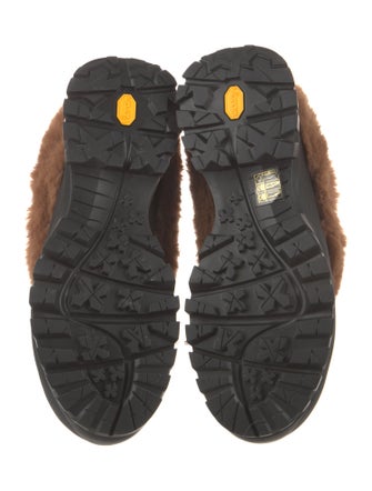 Stella McCartney Vegetarian Leather Lasercut Accents Lace-Up Boots