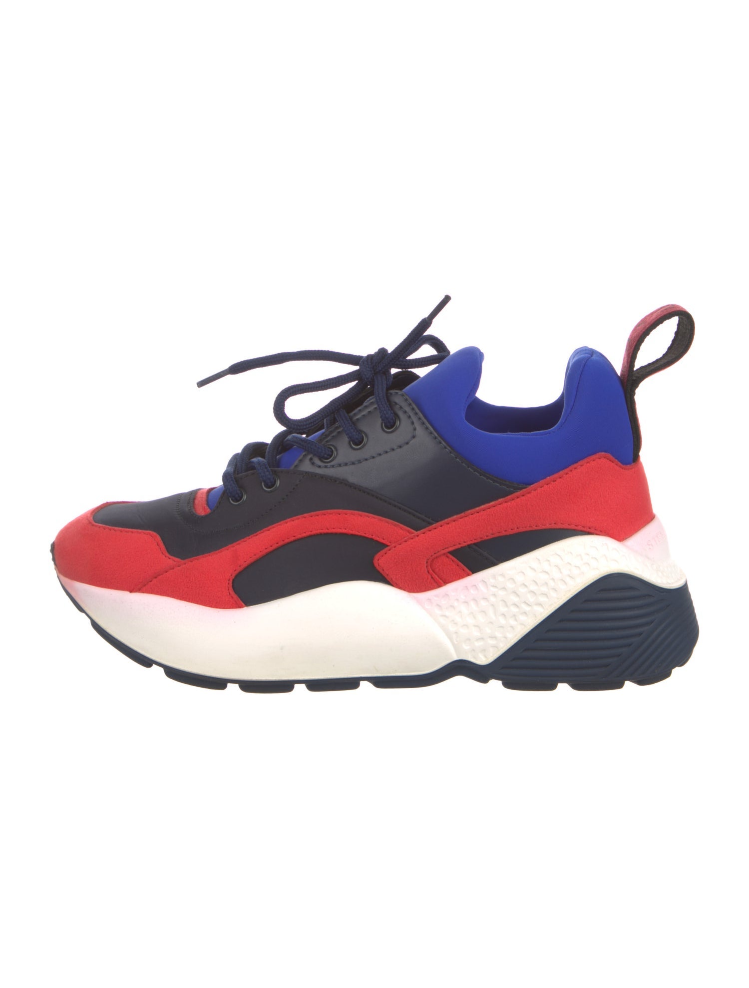 Stella McCartney Neoprene Colorblock Pattern Chunky Sneakers