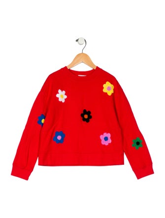 Stella McCartney Girls Long Sleeve Floral Cotton Sweatshirt