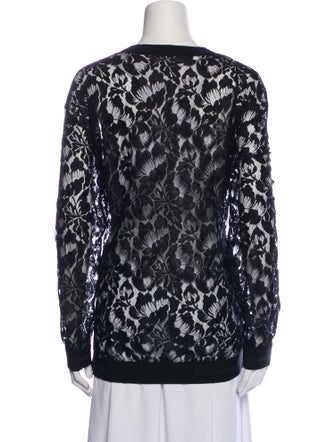 Stella McCartney Lace Pattern Scoop Neck Sweatshirt
