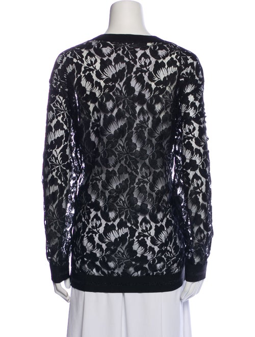 Stella McCartney Lace Pattern Scoop Neck Sweatshirt