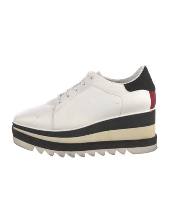 Stella McCartney Vegetarian Leather Wedge Sneakers