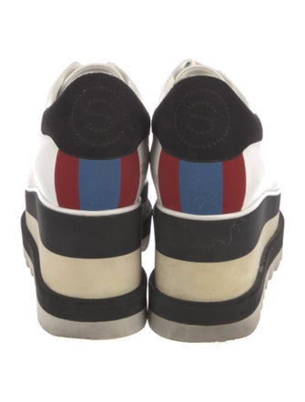 Stella McCartney Vegetarian Leather Wedge Sneakers