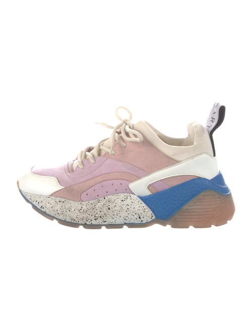 Stella McCartney Suede Colorblock Pattern Chunky Sneakers