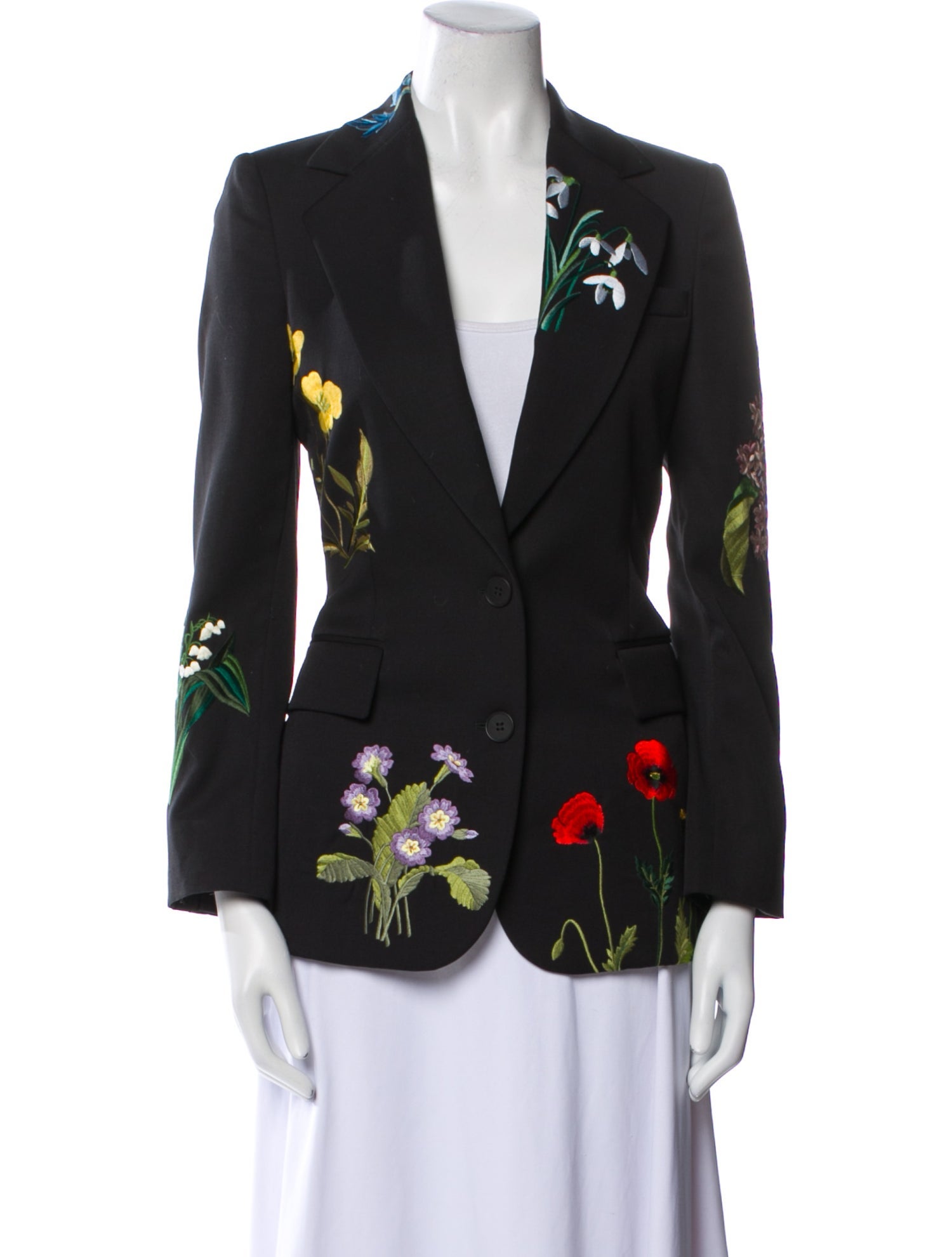 Stella McCartney Wool Floral Print Blazer