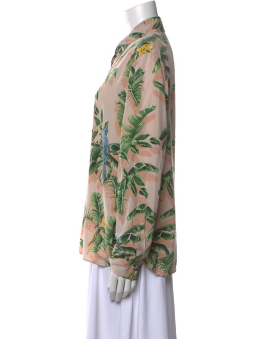 Stella McCartney Silk Floral Print Button-Up Top