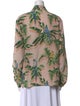 Stella McCartney Silk Floral Print Button-Up Top