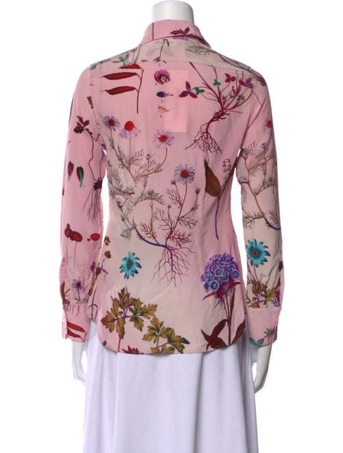 Stella McCartney Silk Floral Print Button-Up Top