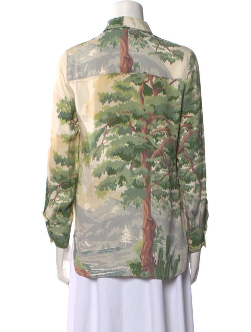 Stella McCartney Printed Long Sleeve Button-Up Top