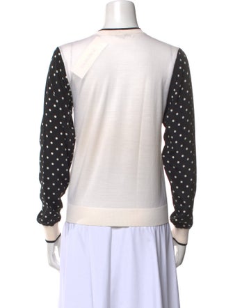 Stella McCartney Polka Dot Print Crew Neck Top