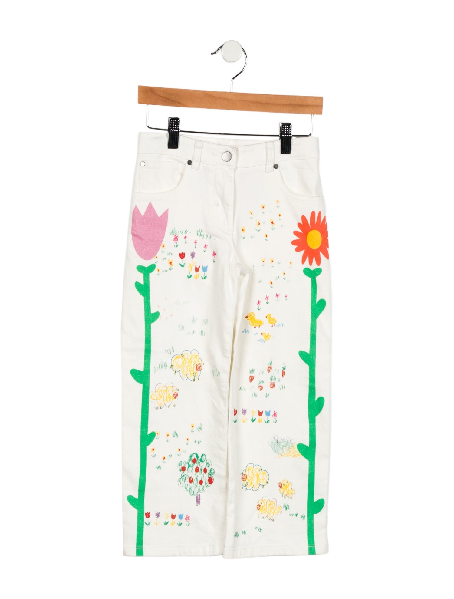 Stella McCartney Girls' Graphic Straight Leg Jeans