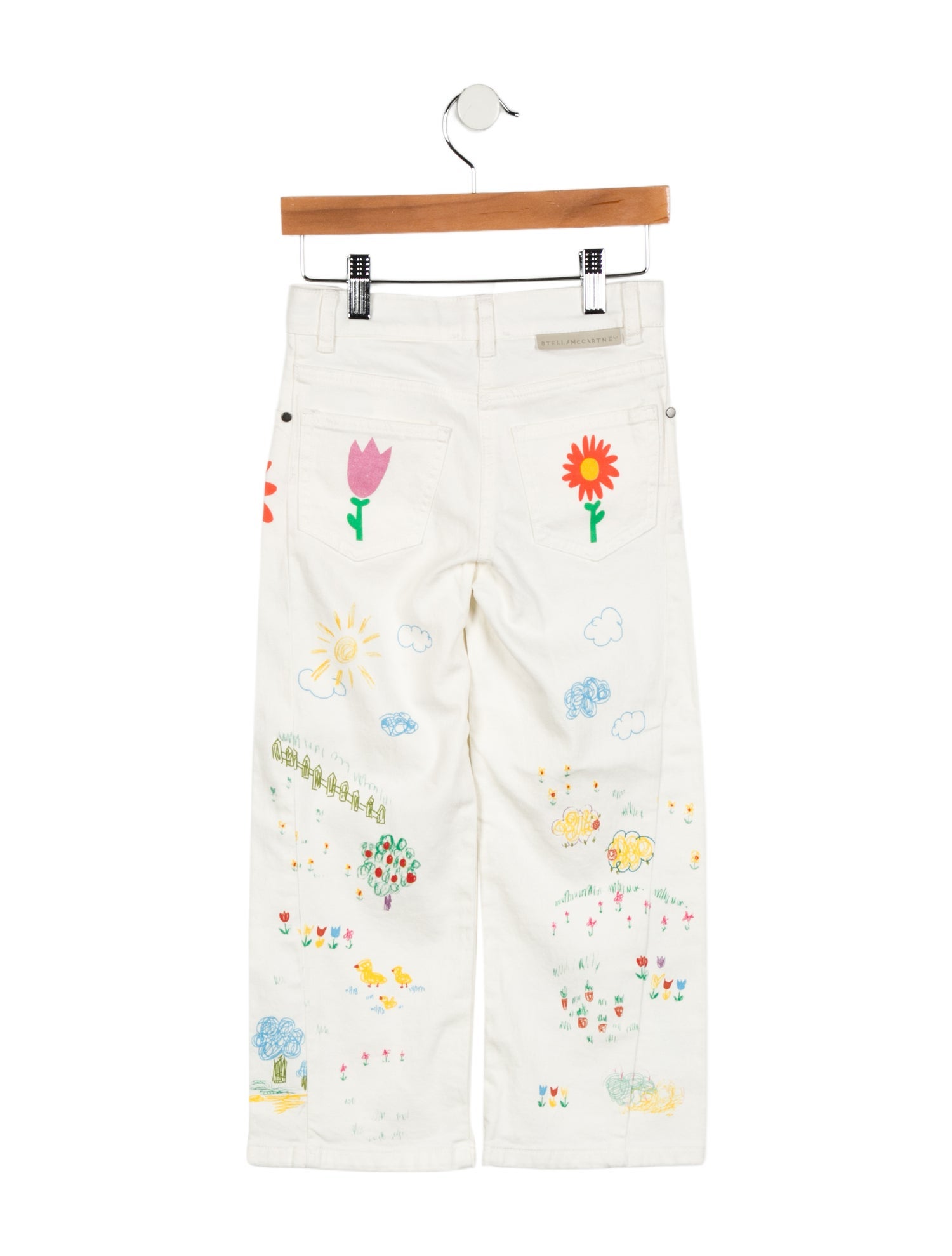 Stella McCartney Girls' Graphic Straight Leg Jeans