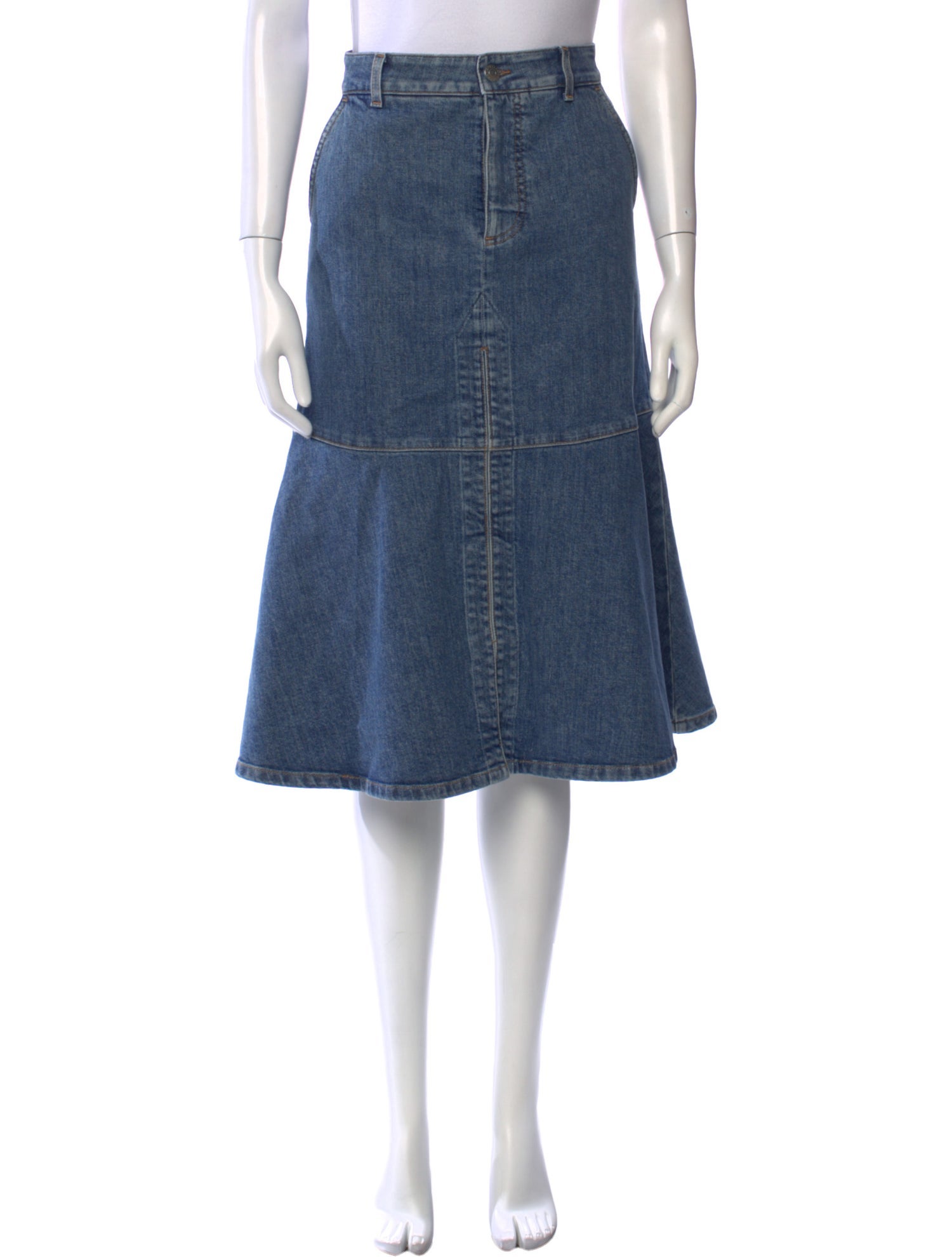 Stella McCartney Scalloped Accent Knee-Length Skirt