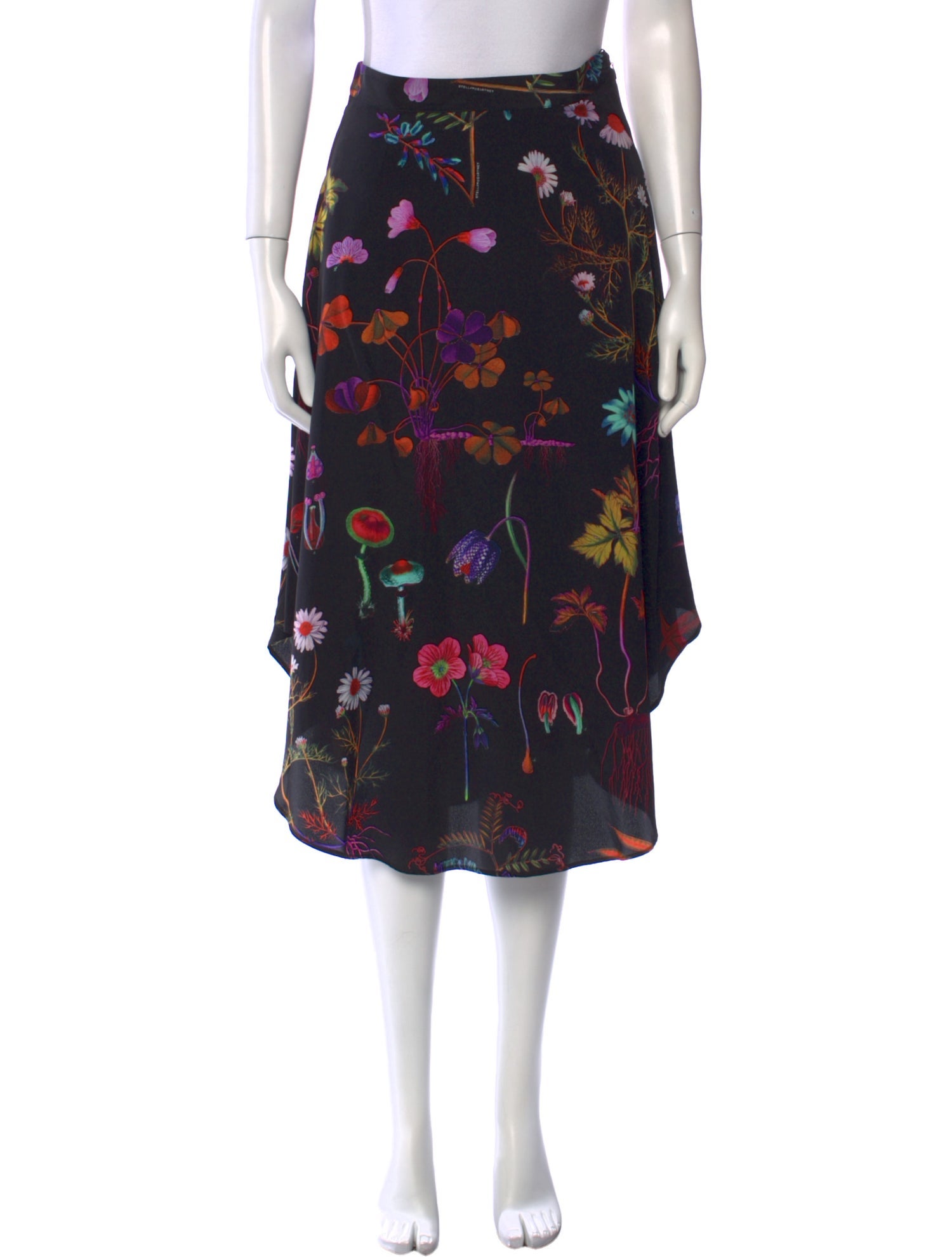 Stella McCartney Silk Midi Length Skirt