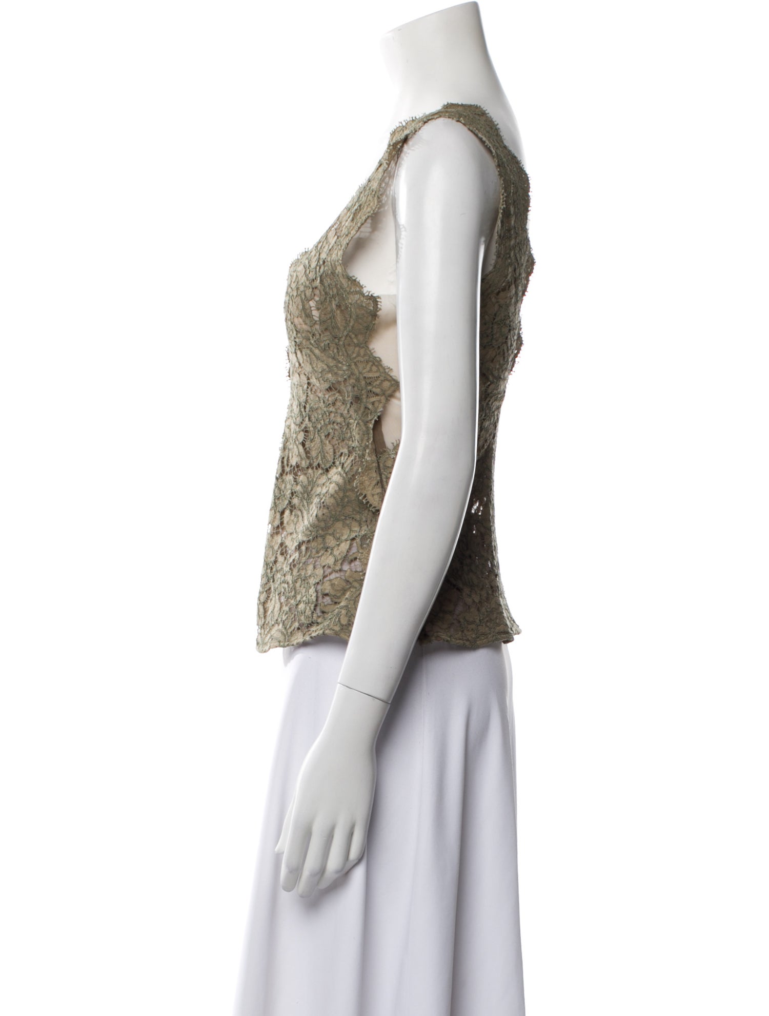 Stella McCartney Lace Pattern V-Neck Top