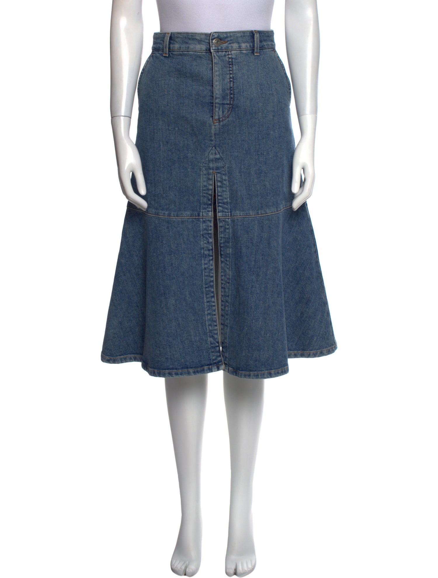 Stella McCartney Scalloped Accent Knee-Length Skirt