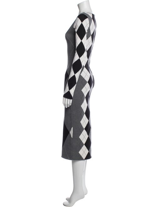 Stella McCartney Plaid Print Midi Length Dress