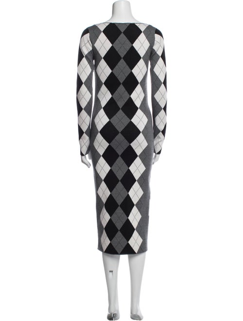 Stella McCartney Plaid Print Midi Length Dress