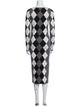 Stella McCartney Plaid Print Midi Length Dress