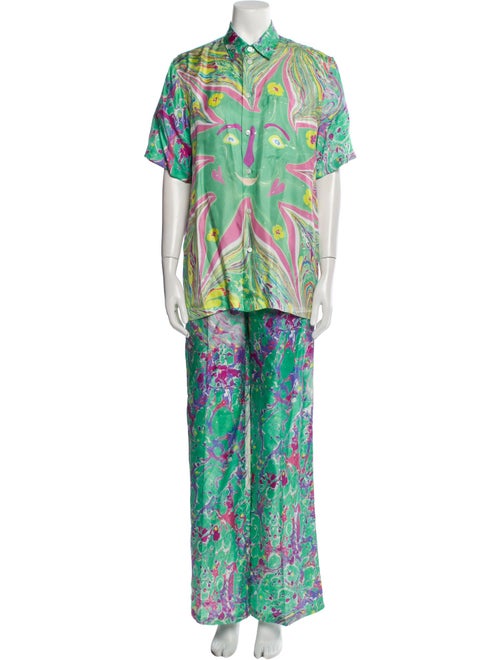 Stella McCartney Silk Floral Print Pant Set