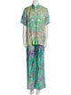Stella McCartney Silk Floral Print Pant Set