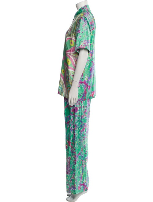 Stella McCartney Silk Floral Print Pant Set