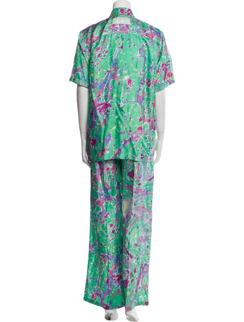 Stella McCartney Silk Floral Print Pant Set