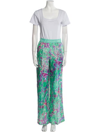 Stella McCartney Silk Floral Print Pant Set