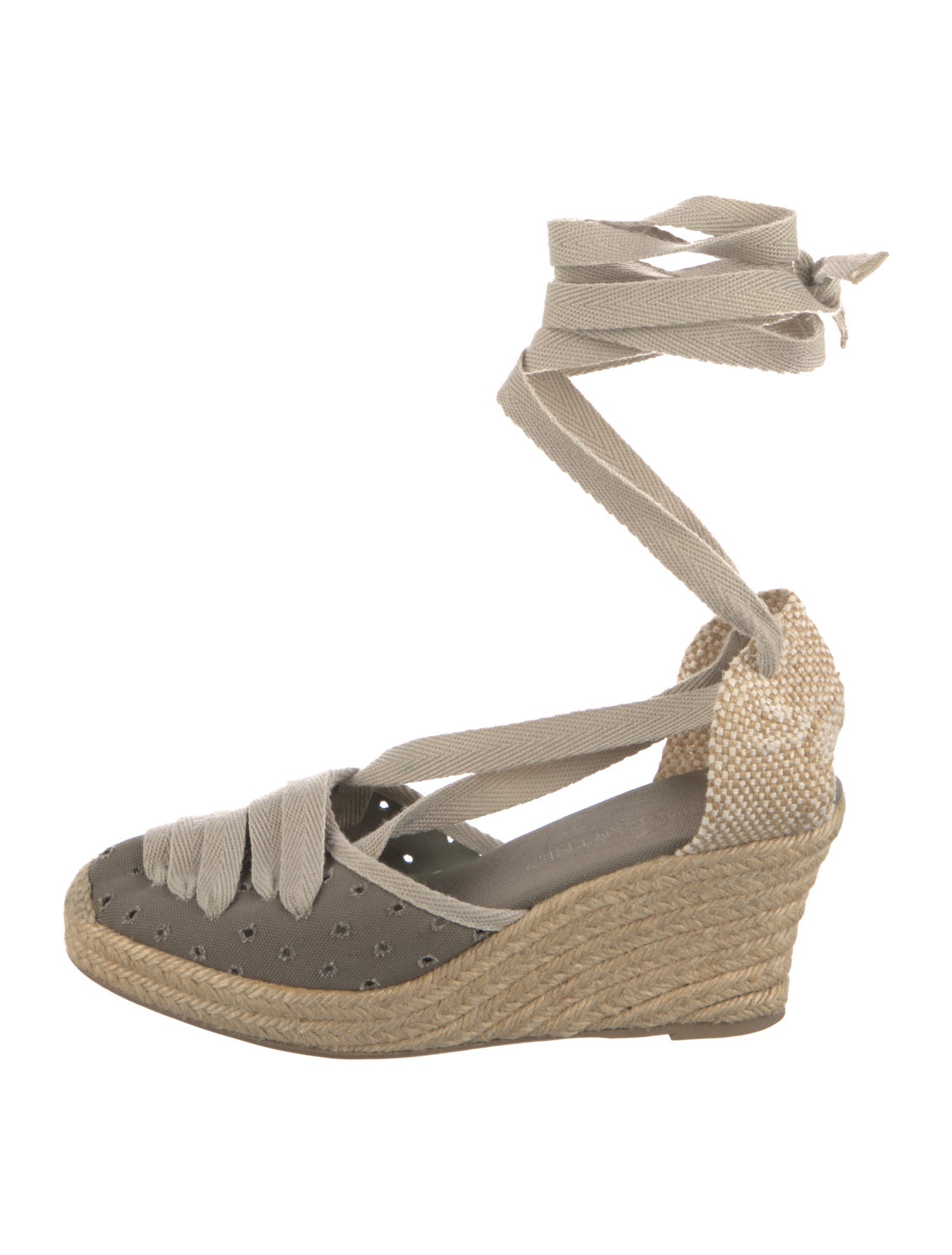 Stella McCartney Canvas Lasercut Accents Pumps