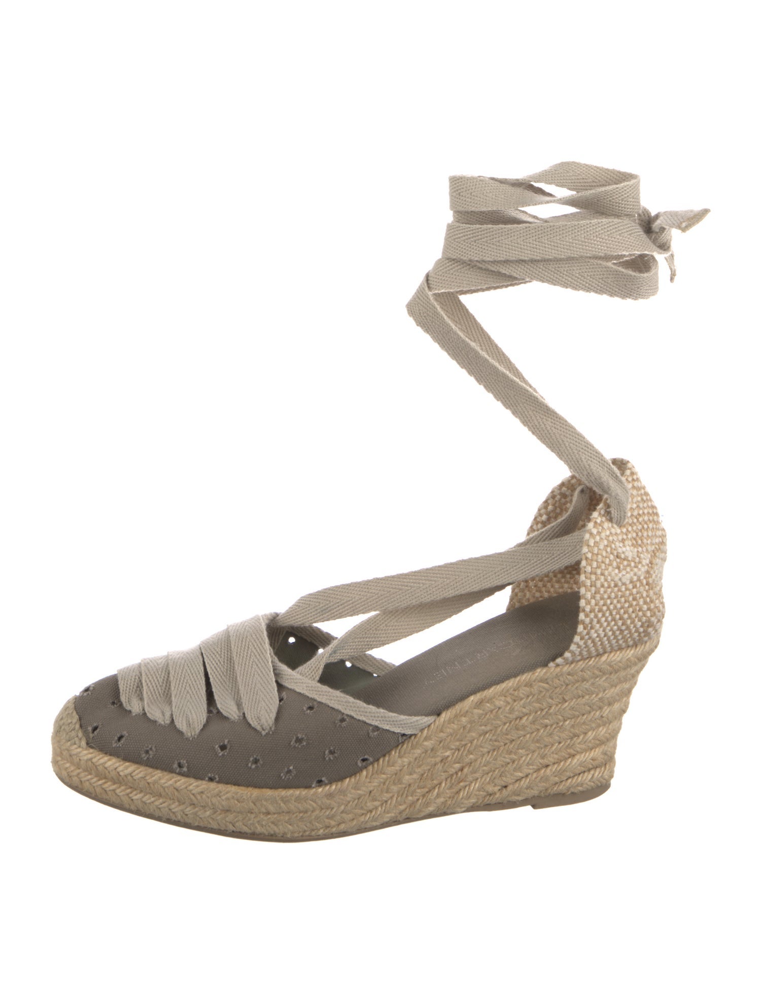 Stella McCartney Canvas Lasercut Accents Pumps