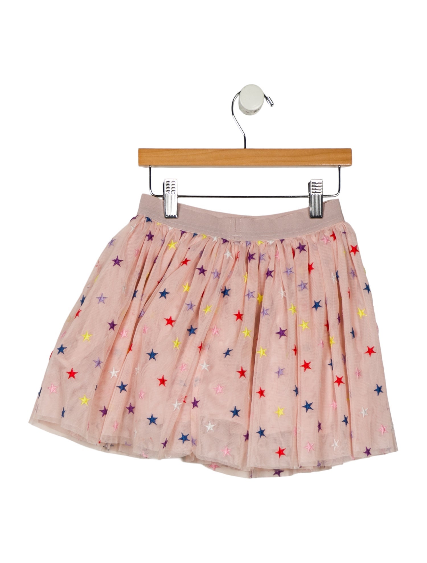 Stella McCartney Girls Ruffle Mesh Star Pattern Skirt