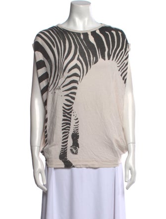 Stella McCartney Printed Bateau Neckline Top