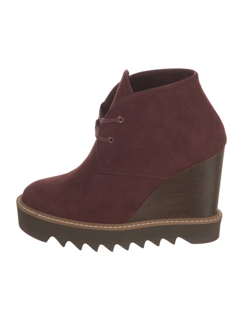 Stella McCartney Vegetarian Suede Lace-Up Boots