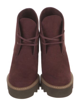 Stella McCartney Vegetarian Suede Lace-Up Boots