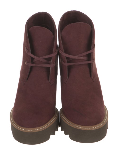 Stella McCartney Vegetarian Suede Lace-Up Boots