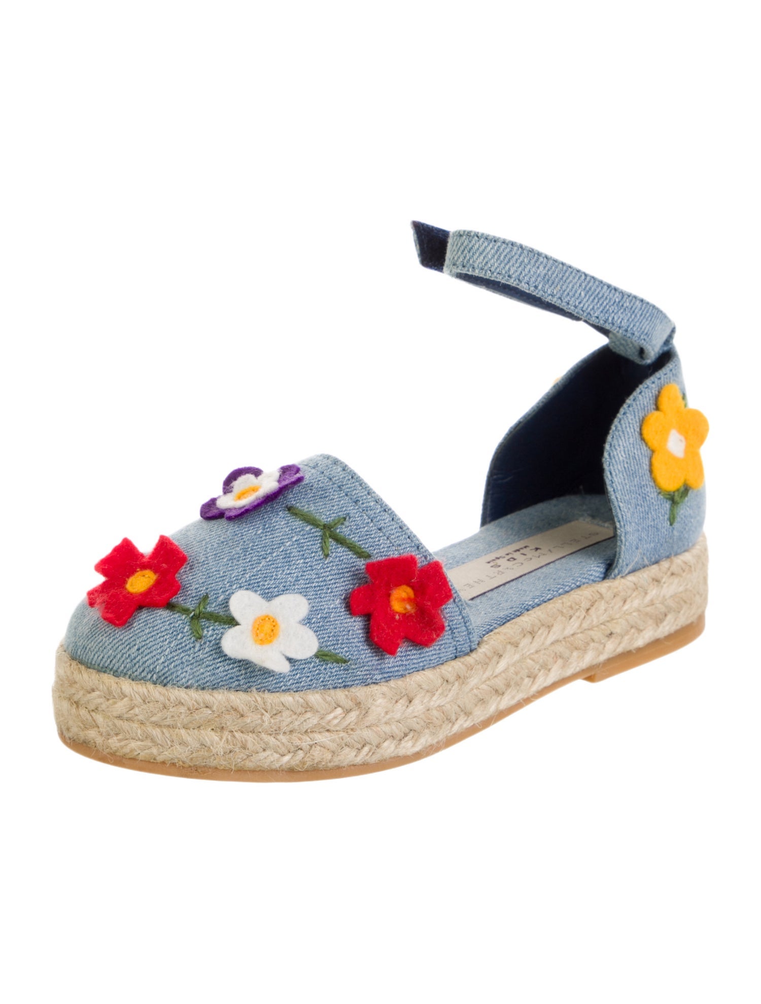 Stella McCartney Girls' Denim Floral Espadrilles