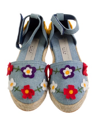 Stella McCartney Girls' Denim Floral Espadrilles