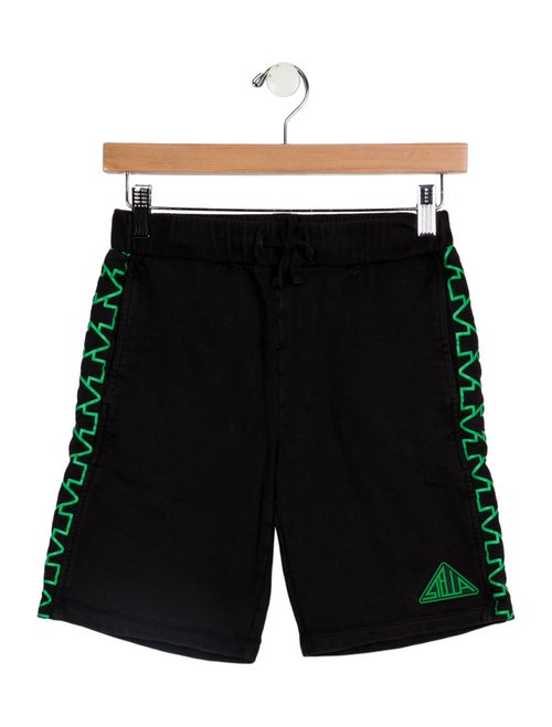 Stella McCartney kid boys' black and green shorts